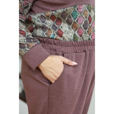 Female suit, size 62, burgundy color-5
