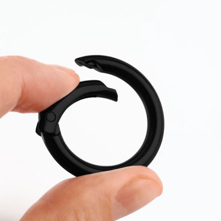 Karabin ring, d = 25/35 mm, thickness - 4 mm, 5 pcs, black color-2