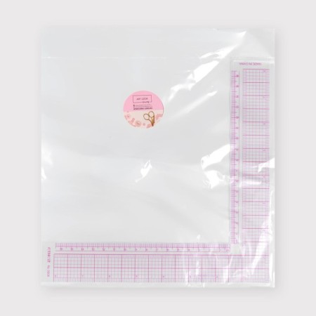 Line for cutting and sewing, 21.5 × 21.5 cm, transparent color-4