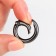 Karabin ring, d = 16/24 mm, thickness - 4 mm, 5 pcs, black nickel color
