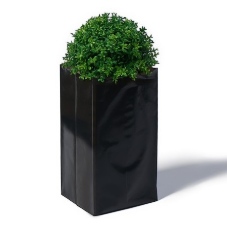 Package for seedlings, 2 l, 10 × 25 cm, polyethylene with a thickness of 60 microns, with perforation, black, Greengo-1