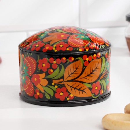 Box "Berry", medium, 12 × 7 cm, Khokhloma