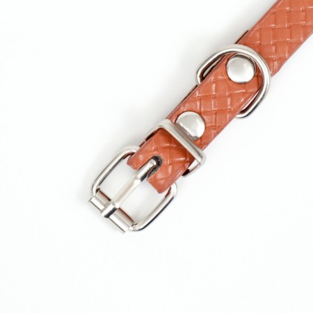 The collar of riveted with 2 rows of rivets, 33 x 1.2 cm, Osh 23-29, brown-4