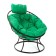 Armchair "Papasan" mini, with a green pillow, 81x68x77cm, mix