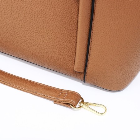 Zipper bag with lightning, the color is light brown-5