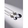 Kulons "Demetrons" yin-yang, black and white color in silver, 44 cm