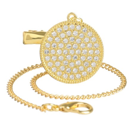 Set: Nipple - Orthodontic dummy with the holder "Diamond", with a cap, from 6 months., Golden, rhinestones-8