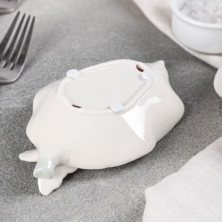 Ceramic serving dish "butterfly on a leaflet", 15 × 9 × 5 cm-2