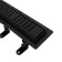 Comforty CF6ADB60 drainage groove, plastic, 600mm with a grille, black matte