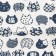 Animal bed bed (cotton filler), 38 cm, with cats