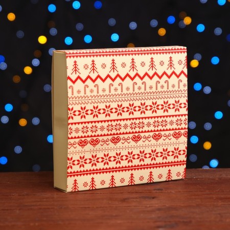 Box for sweets, 8 sweets and chocolate, 17.7 x 17.7 x 3.8 cm "Kubel"-1