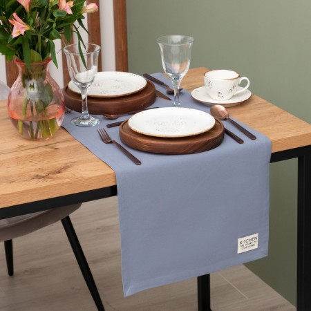 The path to the table Ethel Kitchen 40x150 +/- 5 cm, col. Blue, 100% HL, sarzha 220 g/m2-1