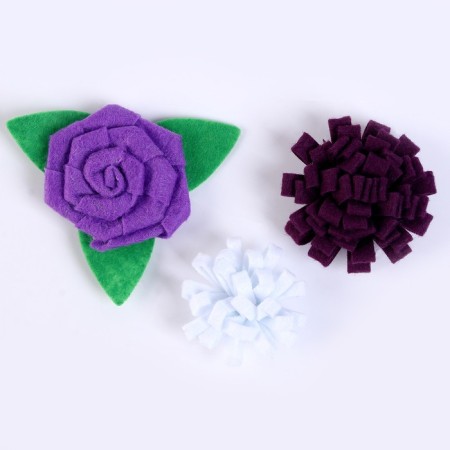 Set for creativity: Decor made of felt and a set of beads "Flower aroma"-2
