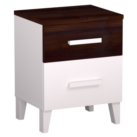 Cleat cabinet "Norwood 41", 452 × 379 × 588 mm, white color / chocolate nut-3