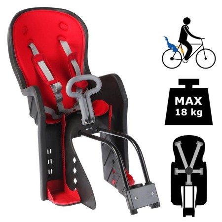 Rnoval bell bQ-9-1 with a handle, fastening on the frame, black color