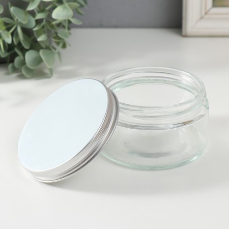 Bank for candles glass with a “transparency” lid 250 ml 9x9x5.5 cm-1