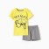 A set for a boy (T -shirt/shorts), yellow/gray color, height 74 cm