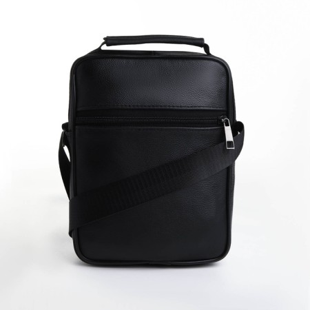 Male bag on lightning, long belt, black color-3