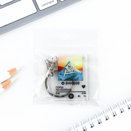 Key keychain Acrylic player "Mountains Knee", 3.5 x 10 cm-4