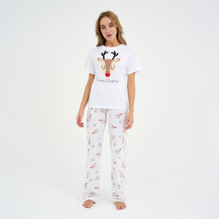 Women's pajamas (T-shirt and trousers) KAFTAN "Deers" R.40-42