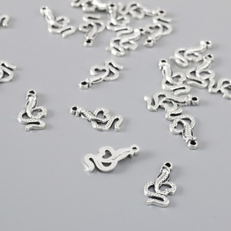 Decor for creativity Metal "Snake" silver 1.8x0.9 cm