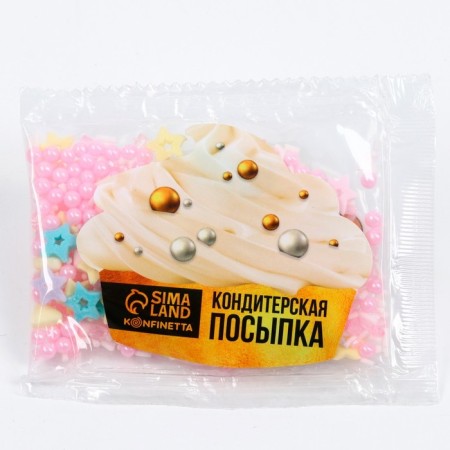 Sprinking confectionery Figure Easter: pink, yellow, blue, 25 g.-1