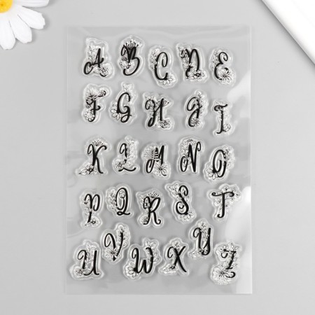 Stamp for creativity Silicon "Blooming Alphabet" 16x11 cm