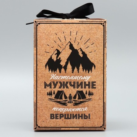 Gift folding box, packaging, “real man”, 12 x 18 x 12 cm-3