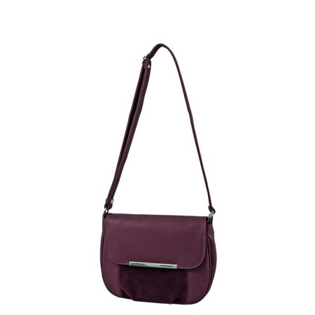 Bag Messenger claim. Kozha, valve department, purple color 27x11x20cm