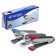 Stapler Kangaro No. 10, up to 20 sheets, metallic copus, built -in anti -stepler, 50 brackets, mix