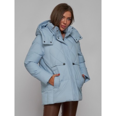 Winter jacket female, size 46, blue color-9