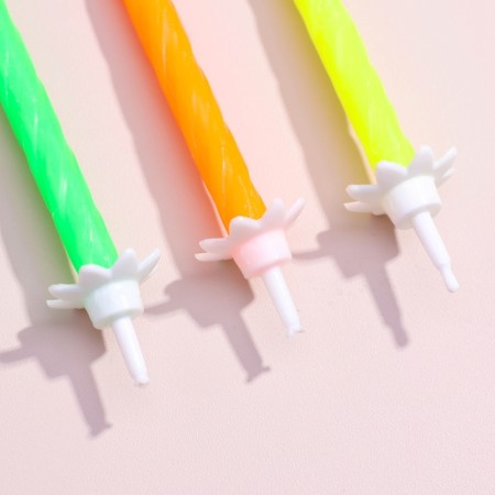 Candles in the cake "Color", 6 cm, classic, set 10 pcs-3