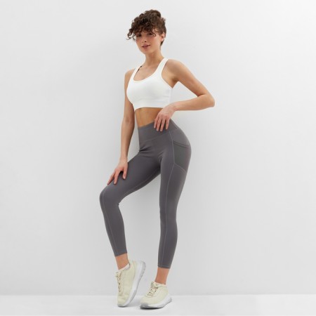 Leggings Sports Minaku: Sportly; Gray color, river 48-4