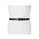 Belt belt children's genuine leather 46522 Black 85x2.5x0.3 cm
