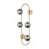 Bra Freya Fr5233WL-04BS1 Inversion, 240x165x720 mm, G9, 4x25W, brass color