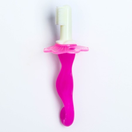 Children's toothbrush the massager, "sea hobby", silicone, with a limiter, from 3 months, color mix-4