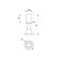 Lockland door limiter, straight, h = 97 mm, gray color