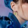 Emall earrings "Flowers", colored