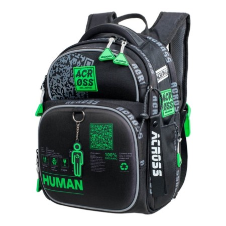School backpack by Ergon. Spray Across 178 35*26*14 MAL + PEN, SECH CHER/ZEL 24-178-4-1