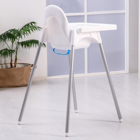 Stool for feeding plastic, white color-2