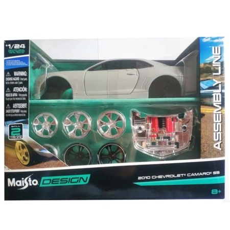 MASTO DIE-CAST 2010 Chevrolet Camaro RS, with a screwdriver, 1:24, gray color with print-1