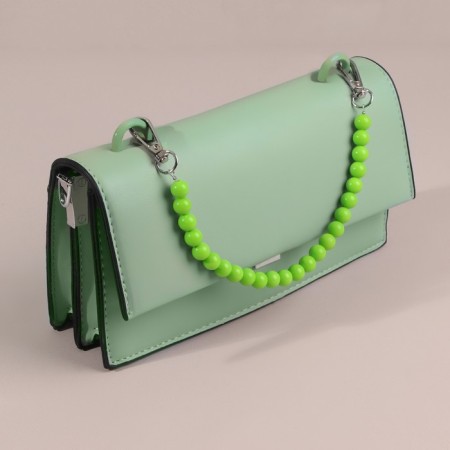 Handle for bag, beads, d = 10 mm, 30 cm, green color-3
