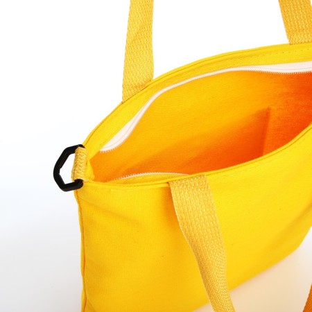 Шопер на молнии, цвет жёлтый-3