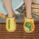 Baby slippers, size 34-35, yellow color