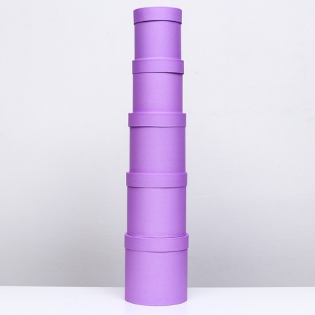 Set of round boxes 5 in 1 "Lilac", 20 x 20 - 15 x 15 cm-2