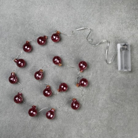 Garland “thread” 1.6 m with nozzles “balls with pink confetti”, IP20, silver thread, 15 LED, glow warm white, AAH2-2