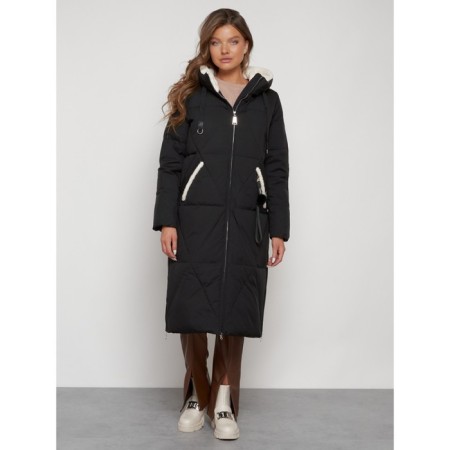 Coat insulated winter female, size 50, black color