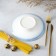Porcelain plate for Magistro paste "Paveti", 430 ml, d = 21 cm, blue color