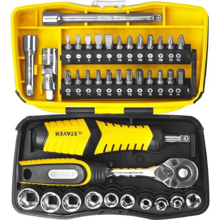 Set of end heads Stayer Profi 25135-H39, 39 items, 6.5-25 mm, 1/4 "