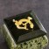 The casket "Crowned Lizard", 5x5x5 cm, natural stone, coil